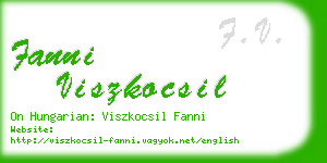 fanni viszkocsil business card